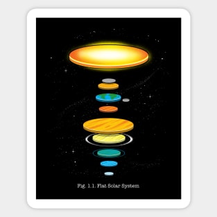 Flat Solar System Sticker